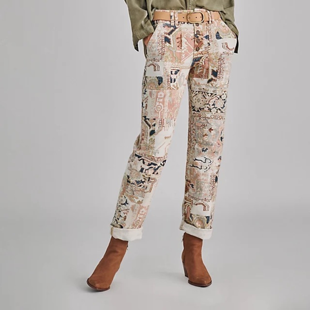 NWT Anthropologie Wanderer Pants Tile Print